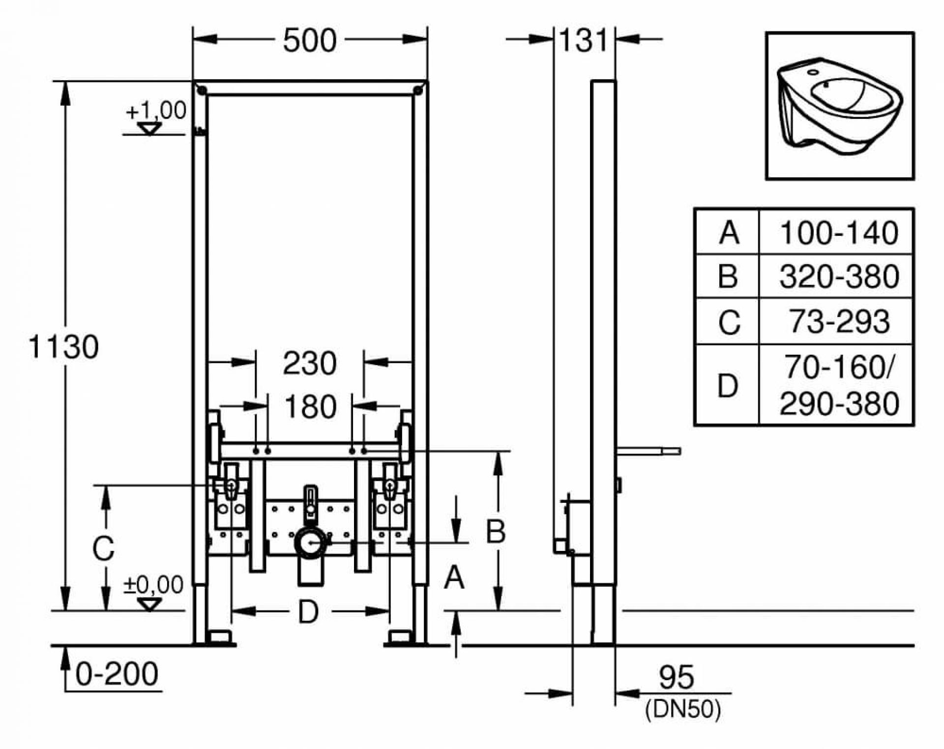 Система инсталляции для биде Grohe Rapid SL 38553001 - фото Geberit (Геберит) Shop